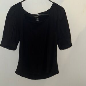 Bailey 44 Black Puff Sleeve Blouse